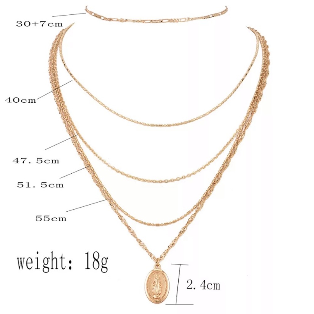 Vivian Virgin Mary Chain Necklace - Picture 3 of 4